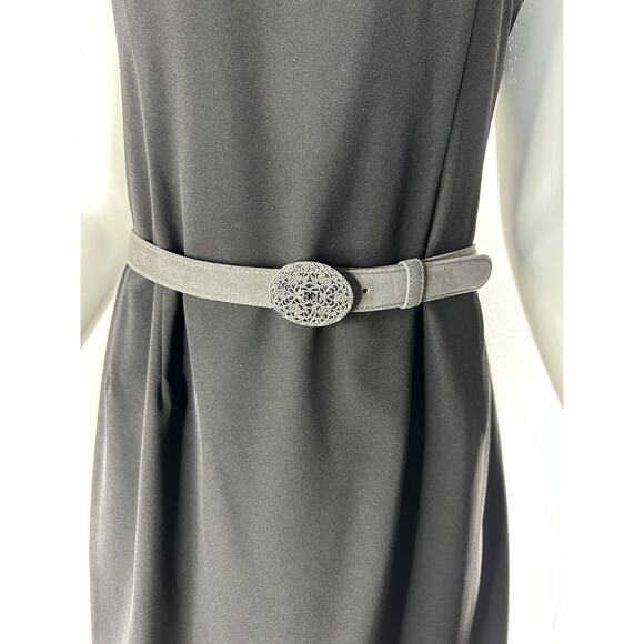 Vintage Escada Dark Gray Suede Belt with Silver Buckle main image 4
